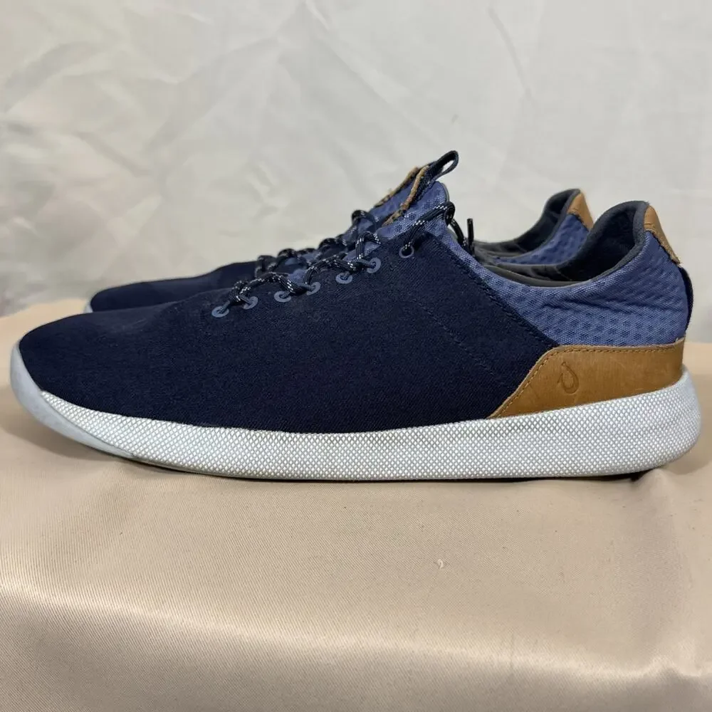 OluKai Nanea Li Mens 14 Navy Blue Sneakers Comfort Walking Casual Shoes EU 47